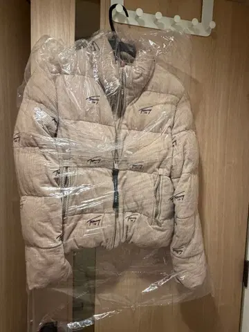 코듀로이 다운 자켓 베이지