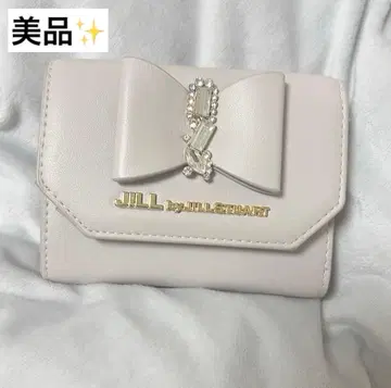 JILL by JILLSTUART 리본 비쥬 3단 폴더형 지갑 핑크 계열