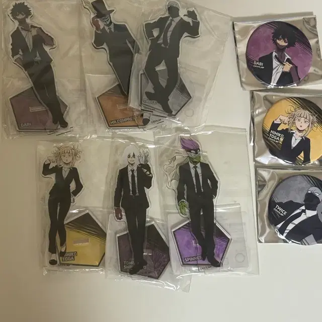 나의 히어로 아카데미 빌런 연합 아크릴 스탠드 뱃지 일괄
