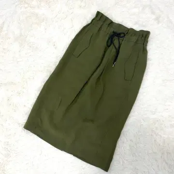 MACPHEE 일본제 카키 스커트 32 S 허리밴딩 투모로우랜드