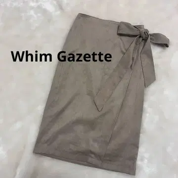 -Whim Gazette- 윔 가젯*랩 스웨이드 스커트*