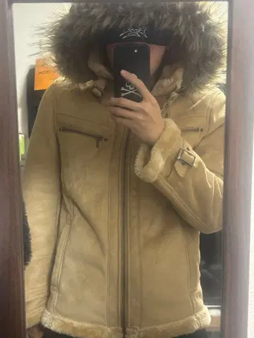 Y2K 페이크 무스탕 퍼 자켓