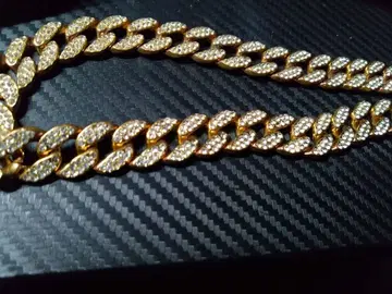 골드 도금 크리스탈 장식 목걸이 블링블링