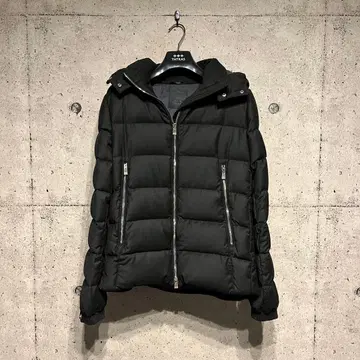 TATRAS 후드 부착 블랙 다운 자켓