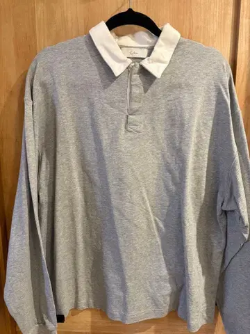 Couleur Melange 그레이 피케 셔츠 L 사이즈