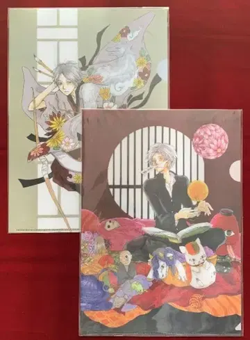 나츠메 우인장 10주년 원화전 A4 클리어 파일 2장 세트