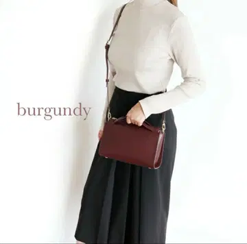 ANDSHIN 숄더백 버건디 보르도 진홍 빨간색 브라운