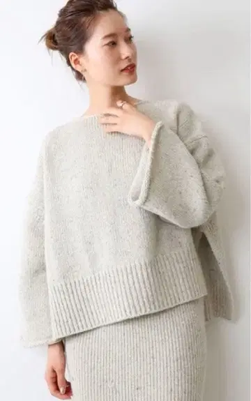 Plage R'IAM Nepyarn 풀오버 스커트 세트