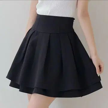 유메텐보 하이웨스트 티어드 치마바지