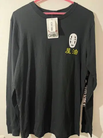 센과 치히로의 행방불명 카오나시 긴팔 티셔츠 택 포함