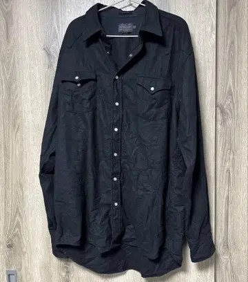 펜들턴 웨스턴 셔츠 무지 블랙