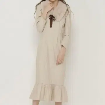 WILLSELECTION 에코 퍼 부착 2way 머메이드 원피스