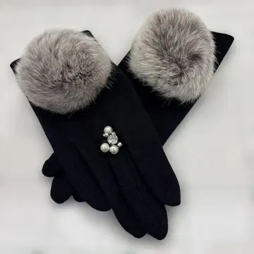 퍼 장식 장갑 일본제 21-22cm