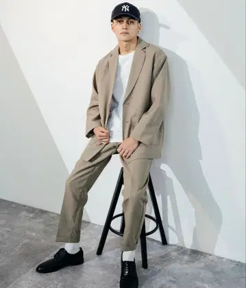 [ Ressaca ] 셋업 싱글 테일러드 자켓 & 테이퍼드 팬츠