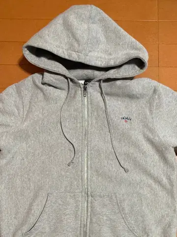 NOAH 그레이 풀 집업 후드티 M 사이즈