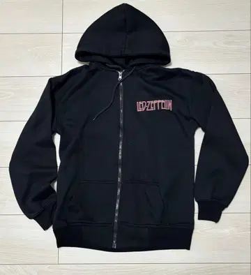 Led Zeppelin 블랙 풀 집업 후드티