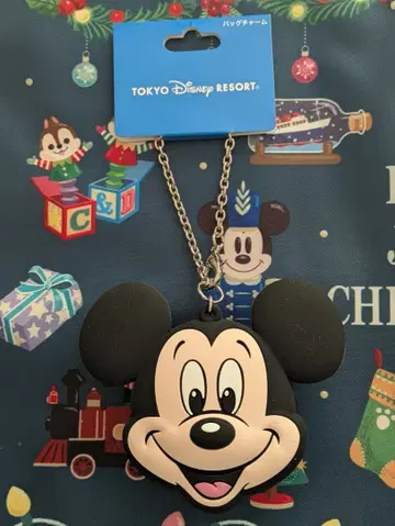 미키 백참 실리콘 케이스 키체인 새상품