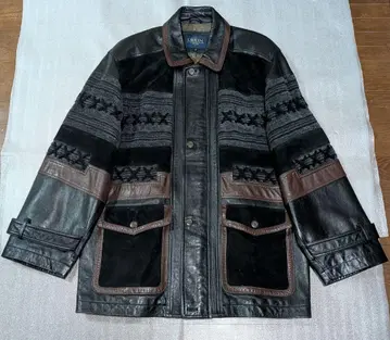 DEVIN 가죽 니트 자켓 코트