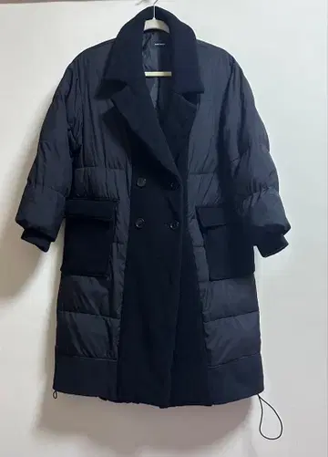 NOISE MAKER 블랙 롱 프론트 버튼 충전솜 긴팔 사이즈 36