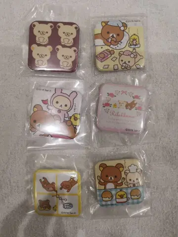 리락쿠마 15주년 기념일 전시회 캔뱃지 6점