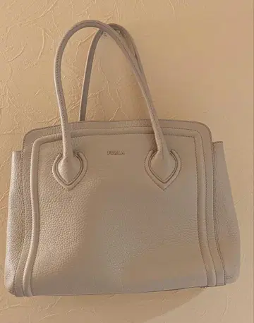 FURLA 가죽 토트백 라이트 그레이