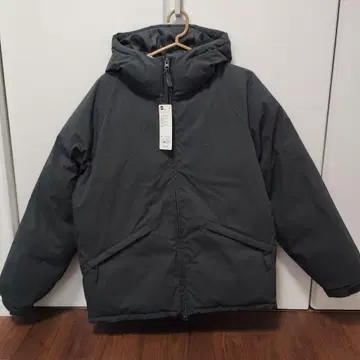 GU 웜 패딩 후드티 미사용 새상품 다크 그린 M 사이즈