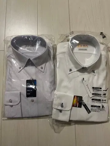 긴팔 와이셔츠 아이셔츠 2장 세트 M 사이즈