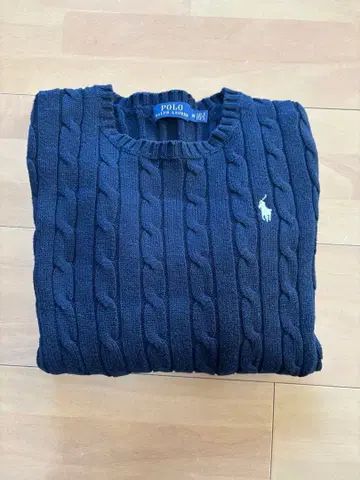랄프 로렌 네이비 케이블 니트 스웨터 M