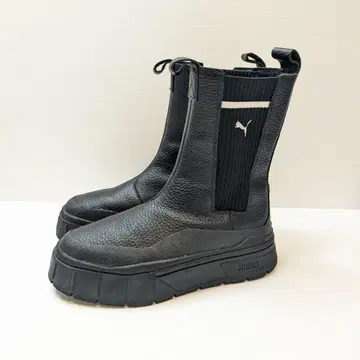 새상품급 푸마 메이즈 턱 첼시 24cm 통굽 사이드 고어