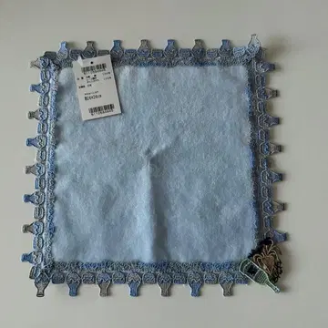 치카자와 레이스 타월 손수건 오슈 아쿠아 블루