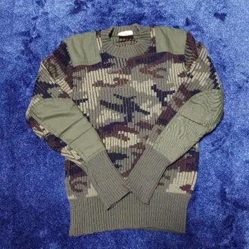 80년대 영국군 카모 무늬 명령어 니트 밀리터리 니트