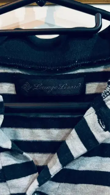 Lounge Lizard 보더 무늬 피케 셔츠