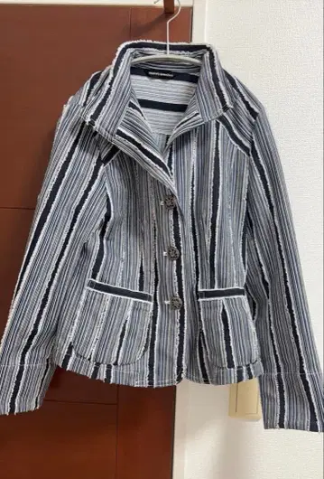 nuovo x nuovo 스트라이프 프린지 자켓 파랑 40