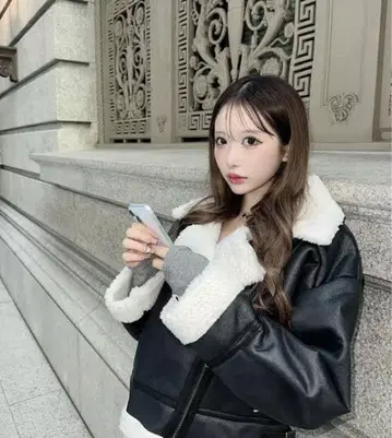 셰리미 cherimi 무스탕 라이더 자켓