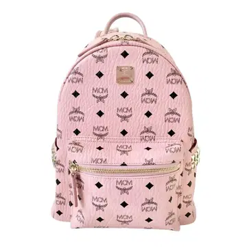 [ 새상품급 ] MCM 사이드 스터드 백팩 핑크