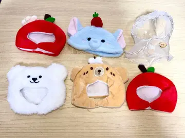 봉제 인형 옷 갈아입기 의류 옷 머리 장식 6종 세트