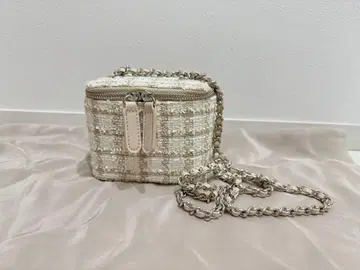 트위드 미니백 아이보리