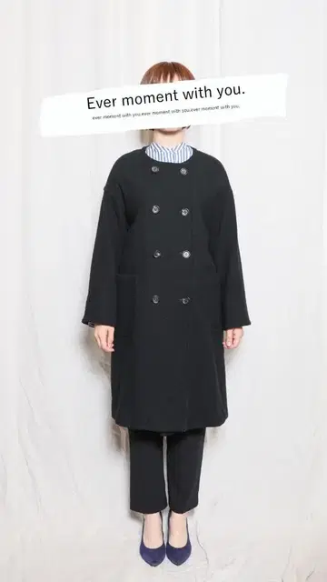 SHORT CUT FOR MARKS 노카라 블랙 코트