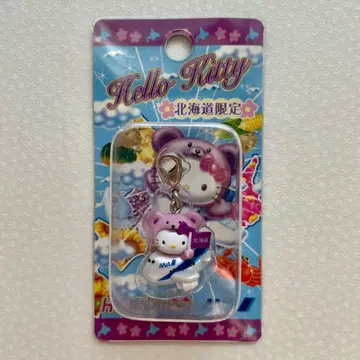 헬로키티 2007년 홋카이도 ANA 지퍼 마스코트 스트랩 지역 한정