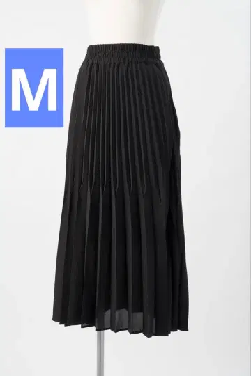 모토 스즈키 님 슬림 그라데 플리츠 스커트 Pinup Closet 블랙