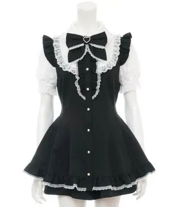 시크릿 허니 밑단 프릴 레이스 요크 셋업