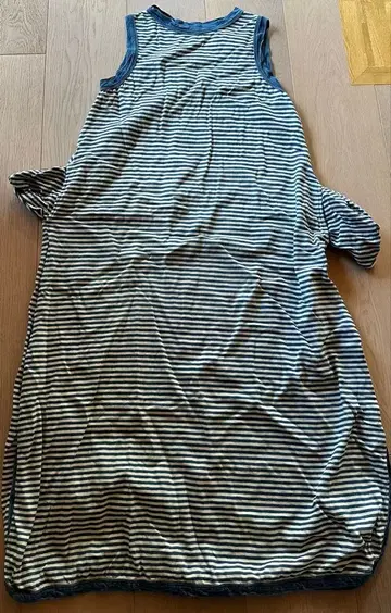 45rpm 스트라이프 슬리브리스 롱 원피스 한정품