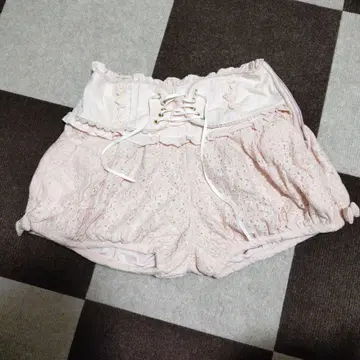 LIZLISA 프릴 레이스 큐롯 핑크