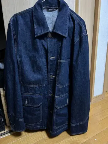 [레어] UNIQLO U 데님 워크 자켓 M 인디고 블루