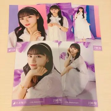 노기자카46 12주년 기념 브로마이드 카와사키 벚꽃 5종 컴프