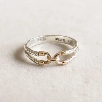 카슈카슈 k7 실버 콤비 반지 9호 실버 925