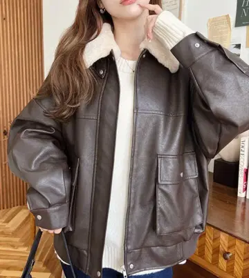 팁펫 인조 가죽 블루종