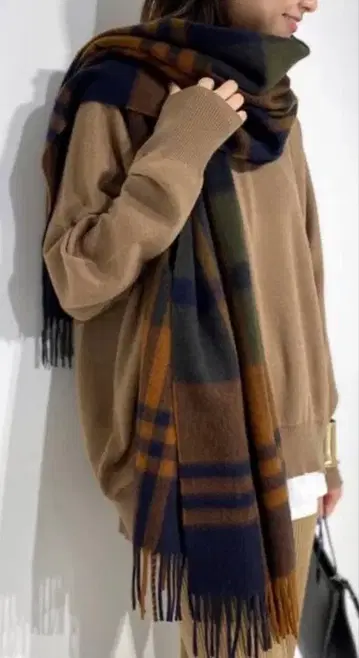 Joshua Ellis 캐시미어 블랙워치 스톨