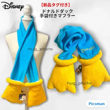 [택 포함 새상품] Disney 도널드 덕 장갑 포함 머플러 레어