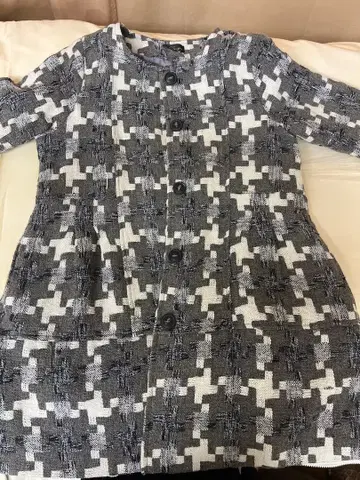 Crespa 기하학 패턴 노카라 자켓